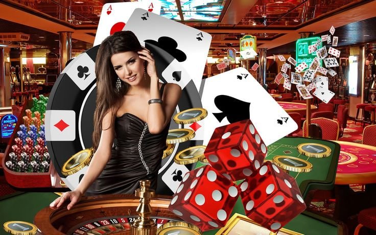 Caribbean Stud Poker table layout with player and dealer card positions