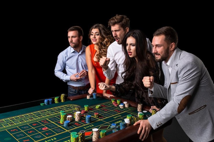 Live dealer blackjack table with card layout and betting positions visible